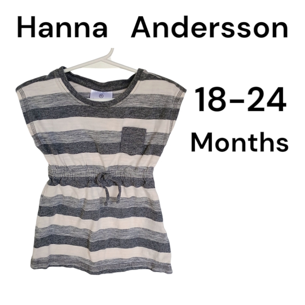 Hanna Andersson Gray Striped Kids Top